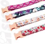 Soft Cotton Dog Collar, Adjustable Durable Dog Collar with Metal Buckle, Orange Floral with Pendant Girl Boy Dog Collars Gift for Small Medium Large Dogs, XS - Image 8