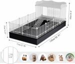 Large Guinea Pig Cages Indoor, Small Animal Cage with Waterproof Mat, Pet Playpen Metal Fence Yard for Hamster, Rabbit, Bunny, Ferret, Rat, Chinchilla, Hedgehog - Image 3