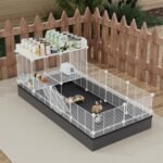 Large Guinea Pig Cages Indoor, Small Animal Cage with Waterproof Mat, Pet Playpen Metal Fence Yard for Hamster, Rabbit, Bunny, Ferret, Rat, Chinchilla, Hedgehog - Image 9