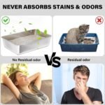 Stainless Steel Litter Box, 17.7"x13.8"x6" Medium to Large Metal Litter Box for Kitty/Cat/Rabbits, Easy to Clean, Non Stick Litterbox No Smell for Adult Cats - Image 5