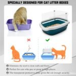 3 Pack Cat Litter Box Pee Shields,Easy Clean Anti-Splashing Enclosure, Litter Pan Pee Shields, Keep Mess Litter Box Urine Splash Guard (S) - Image 4
