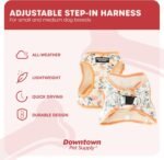 Downtown Pet Supply Step in Dog Harness for Small Dogs No Pull, Small, Floral - Adjustable Harness with Padded Mesh Fabric and Reflective Trim - Buckle Strap Harness for Dogs - Image 5