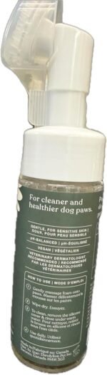 Dandylion Clean Paws | No-Rinse Dog Paw Cleaner & Dog Paw Washer | Fragrance-Free, pH Balanced Foaming Cleanser with Silicone Bristle Brush | Designed for All Breeds & Sizes | 5 fl oz - Image 10