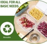 Skroam 5-Packs 36OZ Glass Food Storage Containers with Lids Airtight, Glass Meal Prep Container for Lunch, Pantry Organizers and Storage, Glass Lunch Boxes for Freezer to Oven Safe, Leak Proof - Image 8