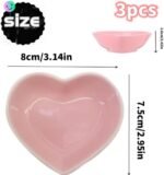 3 Pcs Hamster Ceramic Food Bowl, Turning Food Water Dish for Hamster Gerbil Hedgehog Rat Rodent, (Green and Pink+Blue) - Image 3