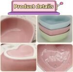 3 Pcs Hamster Ceramic Food Bowl, Turning Food Water Dish for Hamster Gerbil Hedgehog Rat Rodent, (Green and Pink+Blue) - Image 5