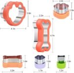 Dog Cookie Cutter Set - Dog Bone and Dog Paw Print Cookie Mold for Homemade Treats - Stainless Steel Cookie Cutter molds for Kids Suitable for Cakes and Cookies (Assorted Sizes) - Image 3