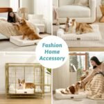 Cute Dog Bed, Faux Fur Orthopedic Foam Dog Bed with Sides, Removable Washable Cover & Waterproof Lining, Comfortable Pet Couch for Small Dogs, Cream (30" L x 20" W x 6" Th) - Image 3