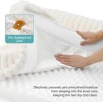 Cute Dog Bed, Faux Fur Orthopedic Foam Dog Bed with Sides, Removable Washable Cover & Waterproof Lining, Comfortable Pet Couch for Small Dogs, Cream (30" L x 20" W x 6" Th) - Image 9