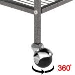 52in Large Parrot Cage with Wrought Iron Rolling Metal Bird Cage for Cockatiels Lovebirds Finches Black - Image 9