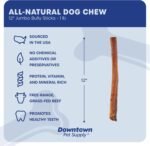 Downtown Pet Supply 12 Inch (30 CM) Jumbo USA Bully Sticks for Dogs - Natural Thick American Dog Dental Chew Treats, High in Protein, Alternative to Rawhides (12 Inch, 1 LB) - Image 3