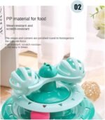 Cat Toys Kitten Ball Tower Springs Feather Exercise Wheel Toy for Indoor Cats Interactive Gifts, 4 Level Green - Image 10