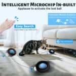 ORSDA Cat Toys Ball, Motion Chirping Activated Moving Ball, Mat Mouse Catching Game Blue, 7 Hole Hide and Seek Indoor Cat Toy, Black Meow - Image 7