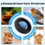 ORSDA Cat Toys Ball, Motion Chirping Activated Moving Ball, Mat Mouse Catching Game Blue, 7 Hole Hide and Seek Indoor Cat Toy, Black Meow - Image 8