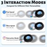 ORSDA Cat Toys Ball, Motion Chirping Activated Moving Ball, Mat Mouse Catching Game Blue, 7 Hole Hide and Seek Indoor Cat Toy, Black Meow - Image 9