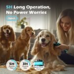 Dog Clippers for Grooming with 5-in-1 Blade, Dog Grooming Kit Cordless Rechargeable Cat Hair Trimmer Detachable Stainless Steel Blade Pet Shaver for Small Puppy Cat Paw Face Head Body - Image 8