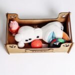 Personalized Wooden Pet Toys Storage Box – Custom Name Engraved Toy Organizer for Dogs & Cats – Handmade Wood Bin with Paw Print Accents (Custom Pet Name) - Image 3