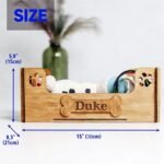 Personalized Wooden Pet Toys Storage Box – Custom Name Engraved Toy Organizer for Dogs & Cats – Handmade Wood Bin with Paw Print Accents (Custom Pet Name) - Image 4