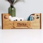 Personalized Wooden Pet Toys Storage Box – Custom Name Engraved Toy Organizer for Dogs & Cats – Handmade Wood Bin with Paw Print Accents (Custom Pet Name) - Image 5