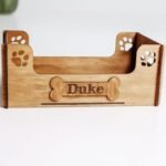 Personalized Wooden Pet Toys Storage Box – Custom Name Engraved Toy Organizer for Dogs & Cats – Handmade Wood Bin with Paw Print Accents (Custom Pet Name) - Image 9
