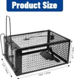 Humane Rat Trap Cage - Reusable Live Animal Traps for Indoor & Outdoor Use - Effective for Mice, Voles, Chipmunks - Safe & Easy Set Rodent Trap - Image 3