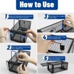 Humane Rat Trap Cage - Reusable Live Animal Traps for Indoor & Outdoor Use - Effective for Mice, Voles, Chipmunks - Safe & Easy Set Rodent Trap - Image 5