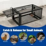 Humane Rat Trap Cage - Reusable Live Animal Traps for Indoor & Outdoor Use - Effective for Mice, Voles, Chipmunks - Safe & Easy Set Rodent Trap - Image 6