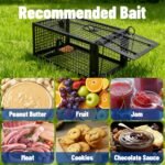 Humane Rat Trap Cage - Reusable Live Animal Traps for Indoor & Outdoor Use - Effective for Mice, Voles, Chipmunks - Safe & Easy Set Rodent Trap - Image 8