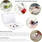 Tick Removal Tools for Pets Humans Farm Animals, Pain Free Twister Bar Hook Remover (S M L), Fine Point Tweezers Tick Puller Removes Head & Body, Pince A Tique Pour Chien Flea Lice Comb Kit - Image 6