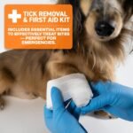 Ready First Aid Tick Remover Kit for Humans, Dogs, Cats & Pets – Lyme Prevention with 3 Tick Tools, Fine Tweezers, Magnifier, Bandages & Cleaning Wipes - Image 5