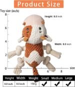 Stuffed Dog Toys, Tug of War Plush Dog Toy for Large Breed, Cute Squeaky Dog Toys with Crinkle Paper, Dog Chew Toys for Puppy, Small, Middle, Big Dogs (Multi-Color(Cow)) - Image 7