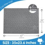 UPSKY Cat Litter Mat, XL Litter Trapping Mat Soft on Kitty Paws, Large Litter Box Mat 35" x 47" Scatter Control for Indoor Cats Waterproof and Extra Large Pretty Litters Carpet - Image 3