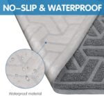 UPSKY Cat Litter Mat, XL Litter Trapping Mat Soft on Kitty Paws, Large Litter Box Mat 35" x 47" Scatter Control for Indoor Cats Waterproof and Extra Large Pretty Litters Carpet - Image 6