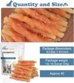 Dog Treats Soft Chews Rawhide Free Chicken Wrapped Cod Sticks for Puppy Training Snacks Dog Chews Treats 1lb/454g - Image 6