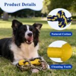ASOCEA Interactive Dog Rope Toys Tug of War, Tough Toys for Boredom Cotton Pull Rope Toy for Small Medium Dog Chew Toys Teeth Cleaning - Image 4