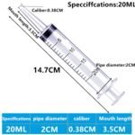 12 Pack 20ml Sterile Plastic Syringes, Multiple Uses Measuring Syringe Tools for Scientific Labs, Lip Gloss Refilling and Jello Shots - Image 3