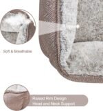 JOYELF Dog Bed Washable Calming Pet Bed, Anti Anxiety Cat Bed & Sofa, Cute Plush Pet Bed for Medium Dog and Cat - Medium Rectangle - Image 4