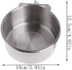 Bird Bowl Parrot Feeder,4 Pcs Stainless Steel Feeding Dish Cups,Detachable Stainless Steel Bird Food Bowls,for Chinchilla,Conure Budgies Parakeet,Small Animal - Image 3
