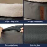 Self Warming Cat Bed, 17.7" x 13.7" Anti-Slip Soft Round Thermal Pet Cushion Bed for Kittens & Small Puppy, Gray - Image 7