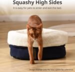 Self Warming Cat Bed, 17.7" x 13.7" Anti-Slip Soft Round Thermal Pet Cushion Bed for Kittens & Small Puppy, Gray - Image 8