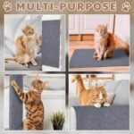 Self Adhesive Cat Scratching Mat - Carpet Cover for Indoor Scratcher, Pet-Friendly Claw Sharpening Cat Toy | Protect Carpet Sofa Couch, Furniture | Easy to Stick, Material - Image 4