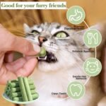 120g Freezed Dried Cat Grass Teething Stick, Cat Chew Stick for Teeth Cleaning and Hairball Removal, Cats Grass Treats Snacks - Image 4
