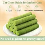 120g Freezed Dried Cat Grass Teething Stick, Cat Chew Stick for Teeth Cleaning and Hairball Removal, Cats Grass Treats Snacks - Image 5