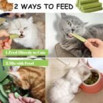 120g Freezed Dried Cat Grass Teething Stick, Cat Chew Stick for Teeth Cleaning and Hairball Removal, Cats Grass Treats Snacks - Image 8