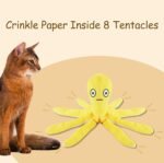Andiker Catnip Toys for Cats, 10.63 in Octopus Plush Cat Toy with Catnip Crinkle Paper Interactive Cat Toys for Indoor Cats (Blue) - Image 4