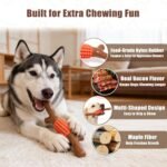 Dog Chew Toy for Aggressive Chewers, Tough Big Nylon & Rubber Teething Stick with Real Maple Wood Flavor for Large Medium Breed - Image 7