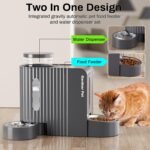 Gardner Pet Automatic Gravity-Cat Food Feeder and Water Dispenser, Stainless Steel 2-in-1 Set Large Capacity Dispenser for Pets Dogs, Puppies, Kittens, Rabbits - Image 3