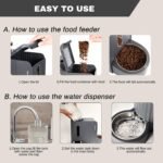 Gardner Pet Automatic Gravity-Cat Food Feeder and Water Dispenser, Stainless Steel 2-in-1 Set Large Capacity Dispenser for Pets Dogs, Puppies, Kittens, Rabbits - Image 6