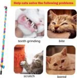3PCS Interactive Cat Rainbow Wand Toys, KABASI Colorful Cats String Toy Teaser Wand Sturdy Pole with Spring Balls for Kitten Cat Having Fun Exerciser Playing Indoor and Outdoor - Image 5