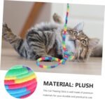 3PCS Interactive Cat Rainbow Wand Toys, KABASI Colorful Cats String Toy Teaser Wand Sturdy Pole with Spring Balls for Kitten Cat Having Fun Exerciser Playing Indoor and Outdoor - Image 7